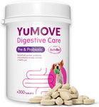 YuMOVE Digestive Care, Dog Pre and Probiotics Supplement for Gut Health x 300 best before 1/26