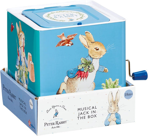 Peter Rabbit Jack in the Box, 14.5x14.5x15.5 cm, New but small dents inside of box