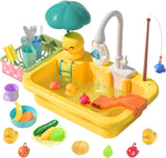 CUTE STONE Play Sink with Running Water, Kids Role Play Dishwasher for Boys Girls- new but missing box