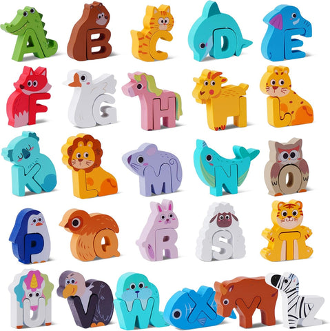Wooden Toddler Puzzles, Montessori Toys , new but open-scruffy box