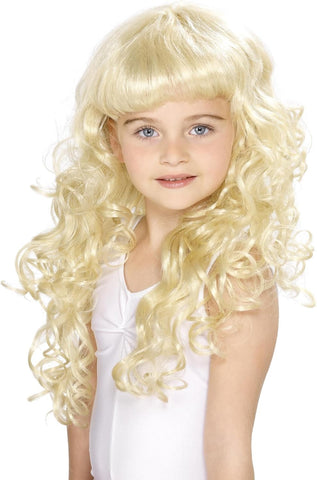 Smiffys Girl's Princess Wig, Blonde Curly, new but open scruffy box