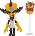 BANDAI Crash Bandicoot Action Figures Dr Neo Cortex With Mask, condition used- good, box open, broken