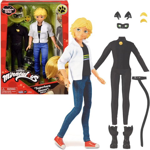 Miraculous Bandai Ladybug, Adrien & Cat Noir Costume, New but dented, scruffy box