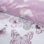 Catherine Lansfield Scatter Butterfly Reversible King Duvet Cover Set with Pillowcases, condition new, open pack