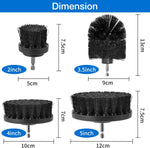 SAFETYONSHOP Drill Brushes Power Scrubber 4 Pieces Attachment (Black) new but open scruffy packaging