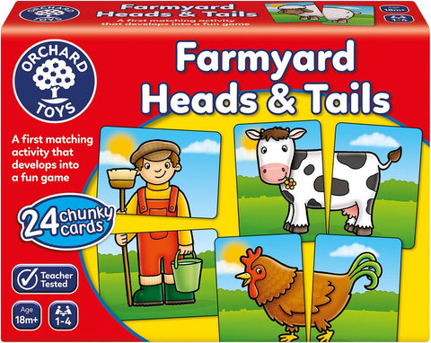 Orchard Toys Farmyard Heads & Tails Game, new, open box (ref tt157)