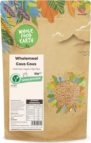 Wholefood Earth Wholemeal Cous Cous 3 kg, best before 04/04/24