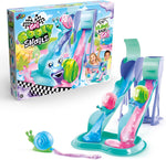 Go Gooey Snails Slime Race Set, Used- good, only 1 bag of slime left, need to be washed before use, open, scruffy box