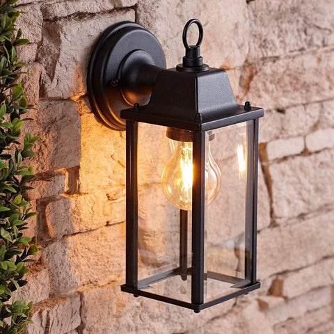 CGC Lighting Bevelled Wall Lantern, condition new but broken loop on top, open, scruffy box, no bulb included