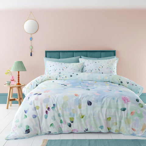 Appletree Duck Egg Duvet Cover Set, 260x220cm, 100% Cotton, New, slightly scruffy packaging