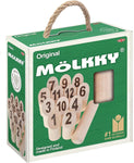 Tactic Mölkky in cardboard box with handle, new but number 8 is missing but x2 number 7