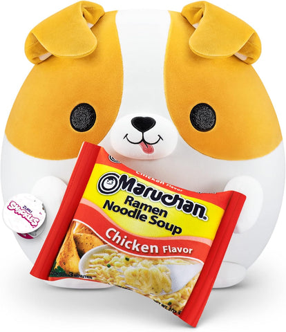 Snackles Series 1 Corgi (Maruchan Ramen), Surprise Medium Plush, Ultra Soft Plush, 28 cm- new but scruffy box