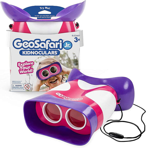 Learning Resources GeoSafari Jr. Kidnoculars Pink, New, open, scruffy box