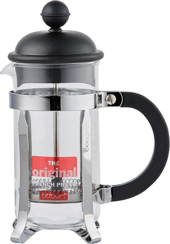 BODUM Caffettiera 3 Cup French Press Coffee Maker, condition new, open, scruffy box