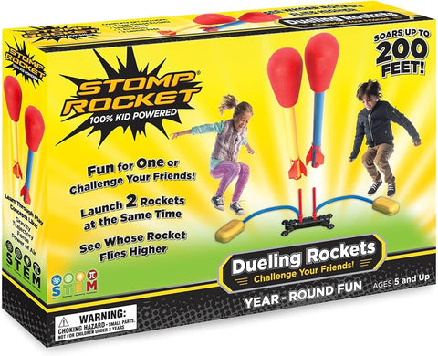 Stomp Rocket Original Dueling Rocket Launcher for Kids, Used- very good, scruffy, open box, taped
