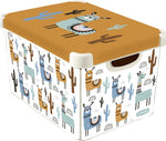 Curver Stockholm Llama Rectangular Deco Storage Box 22L, Used- very good, slightly dented lid, some dust marks, no original packaging
