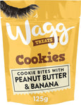 Wagg Cookie Bites Peanut Butter & Banana Dog Treats 125g, best before 11/25