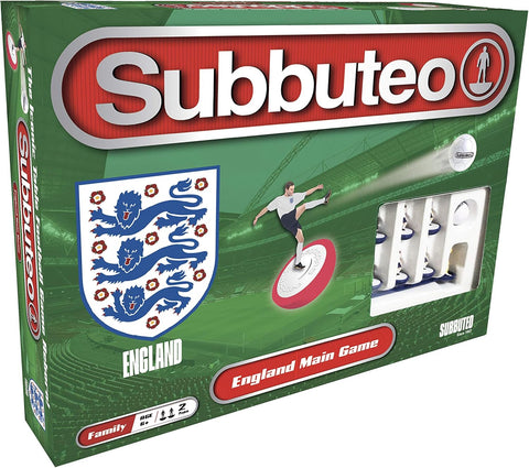 Subbuteo 3475 England Main Game, used- acceptable condition , broken box , scruffy inside packaging