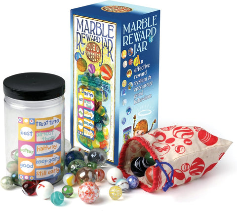 House of Marbles Marble Reward Jar, Used- very good, ONLY 47 marbles not 50, scruffy box