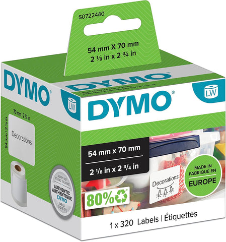 DYMO Authentic LabelWriter 54x70 mm, 320 Easy-Peel Labels, New but damaged box