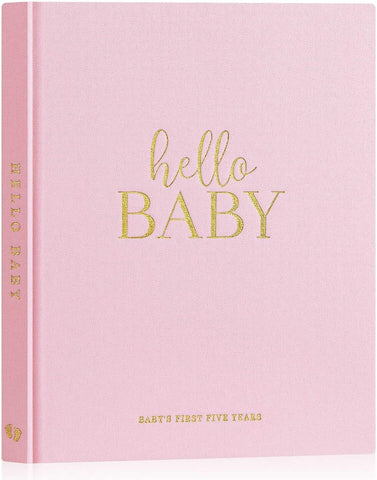 Lanpn Hello Baby First Memory Book, Pink, condition new but water marks to first few pages, do not affect use