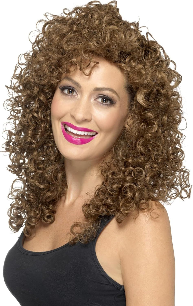 Smiffys Women's Boogie Babe Wig Long Curly Halloween Cosplay Party Wigs P9635054