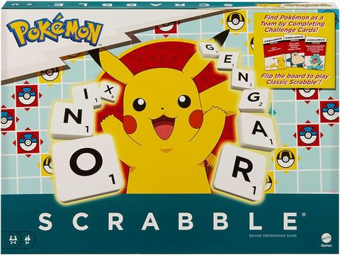Mattel Games Scrabble Pokémon Board Game, New but open scruffy box