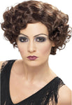 Smiffys 20s Flirty Flapper Wig, Brown Short and Wavy, condition new, open box