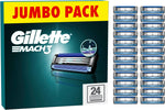 Gillette Mach3 Razor Blades Men, Pack of 24 Razor Blade Refills- no original packaging