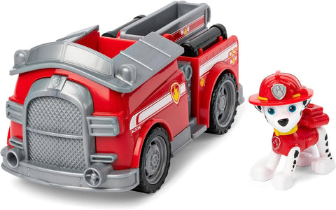 Paw Patrol, Marshall’s Fire Engine Vehicle with Collectible Figure, used- good condition , damaged box