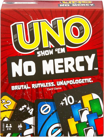 Mattel Games UNO Show ?em No Mercy ,used-acceptable condition , open and damaged box