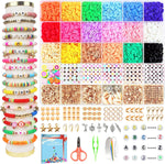 Fournine 5300 pcs Clay Beads Bracelet Making Kit, condition new, open, scruffy box