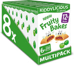 Kiddylicious Apple Fruity Bakes  - Suitable for 18+ Months - 8 Packs of 6 (48 Total)- best before 06/24- dirty box