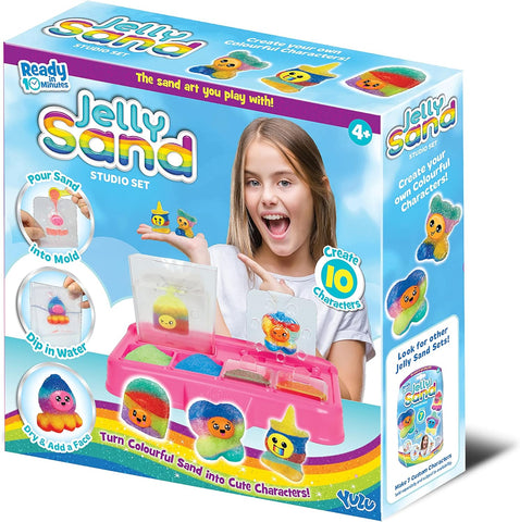 Jelly Sand Super Studio, Used- good, only 4 sands instead of 8, open, scruffy box