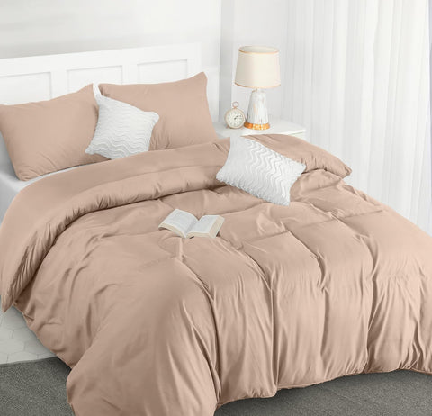 Utopia Bedding Duvet Cover Double with Pillow cases  (Beige)- new but missing original packaging