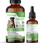 Pet Pure™ Hemp Oil for Dogs & Cats – 50ml, expiry date 05/27, scruffy box