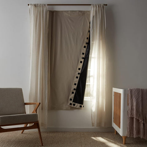 Amazon Basics Portable Blackout Curtain, Beige, condition new, no original packaging