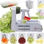 Brieftons 7-Blade Vegetable Spiralizer-  Strongest-Heaviest Spiral Slicer- new but open/scruffy box