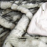 HOMFINE Luxury Faux Fur Throw Blanket, 130X150CM, New but no original packaging