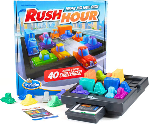 ThinkFun Rush Hour - Traffic Jam Logic Game, used- very good, scruffy box