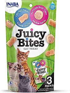 Inaba Juicy bites cat treat 3 packs, best before 9/08/24