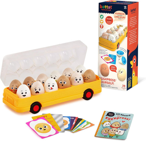 Battat Education EggXpress Educational Toys for Toddlers, condition used- acceptable, broken box, mirror card missing