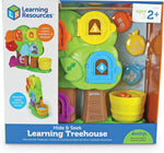 Learning Resources Hide & Seek Learning Treehouse, used-acceptable, number 1 red door is missing, damaged-scruffy box
