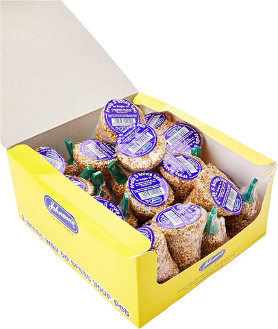 Johnsons Treat 2 Eat Fruit & Honey Bells for Budgies 27 Pack, best before 05/27, damaged, open pack