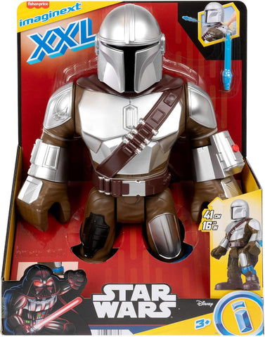 Fisher-Price Imaginext STAR WARS Toy The Mandalorian XXL Figure, New, scruffy packaging