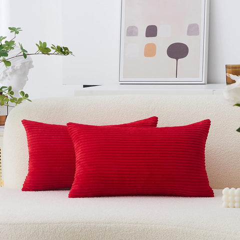 Home Brilliant Red Cushion Covers Pack of 2, 30x50 cm- new but no original packaging