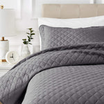 Amazon Basics Oversized Embossed quilt, Dark Grey Diamond, 220 x 240 cm- new but open box