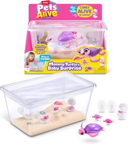 Pets Alive Mama Turtle Surprise by ZURU, Robot Toy Pet Turtle, used-very good condition, scruffy packaging