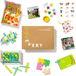 Lovevery, The Companion Play Kit, new but missing grahams turns two book, tweezers and felt stars, open box