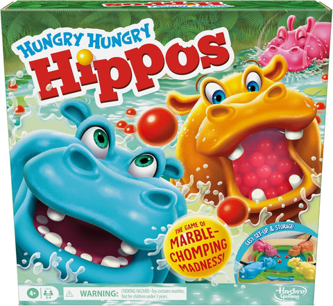 Hasbro Gaming Hungry Hungry Hippos, New, open, damaged box